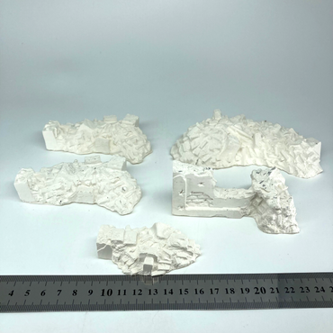 Broken Wall & Rubble - Terrain & Accessories - Suitable For Wargaming BOX255