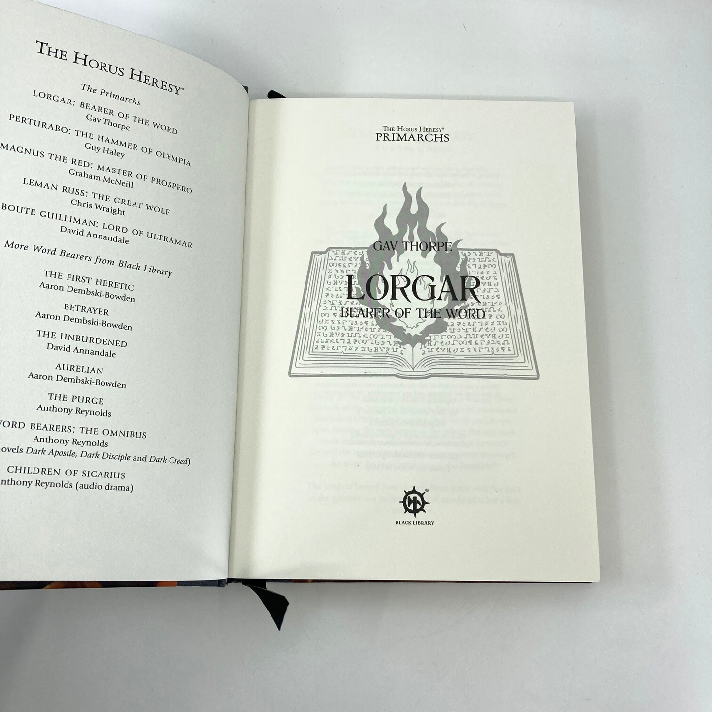 Lorgar: Bearer Of The Word - Limited Edition - Black Library Warhammer M1808