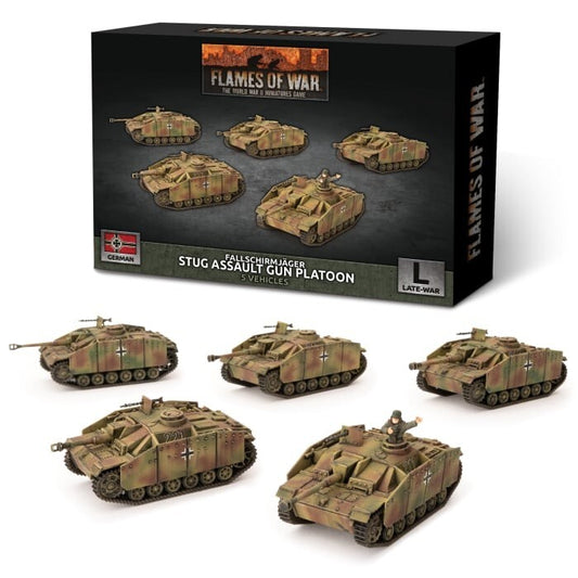 German Fallschirmjager Stug Assault Gun Platoon Late-War Brand New Flames of War