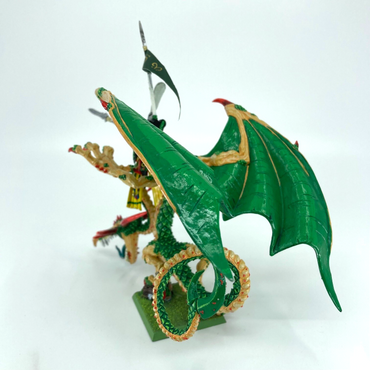 Wood Elf Forest Dragon - Wood Elves Warhammer Fantasy Painted Metal - Chipped