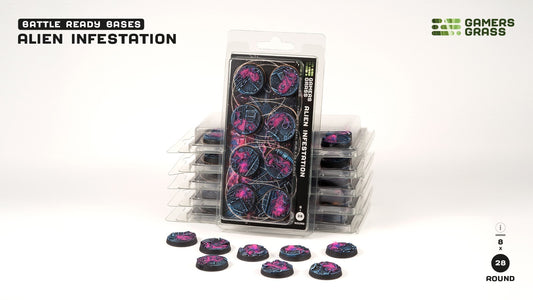Alien Infestation Battle Ready Bases - 28mm Round - Brand New - Gamers Grass