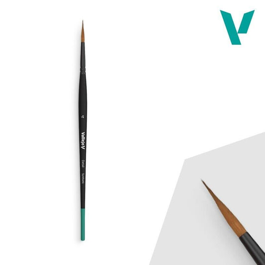 Detail Size 4 - Paint Brush - Acrylicos Vallejo - Hobby Paint Brush