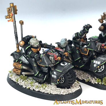Painted Space Marine Assault Bike Squad - Warhammer 40K C2008