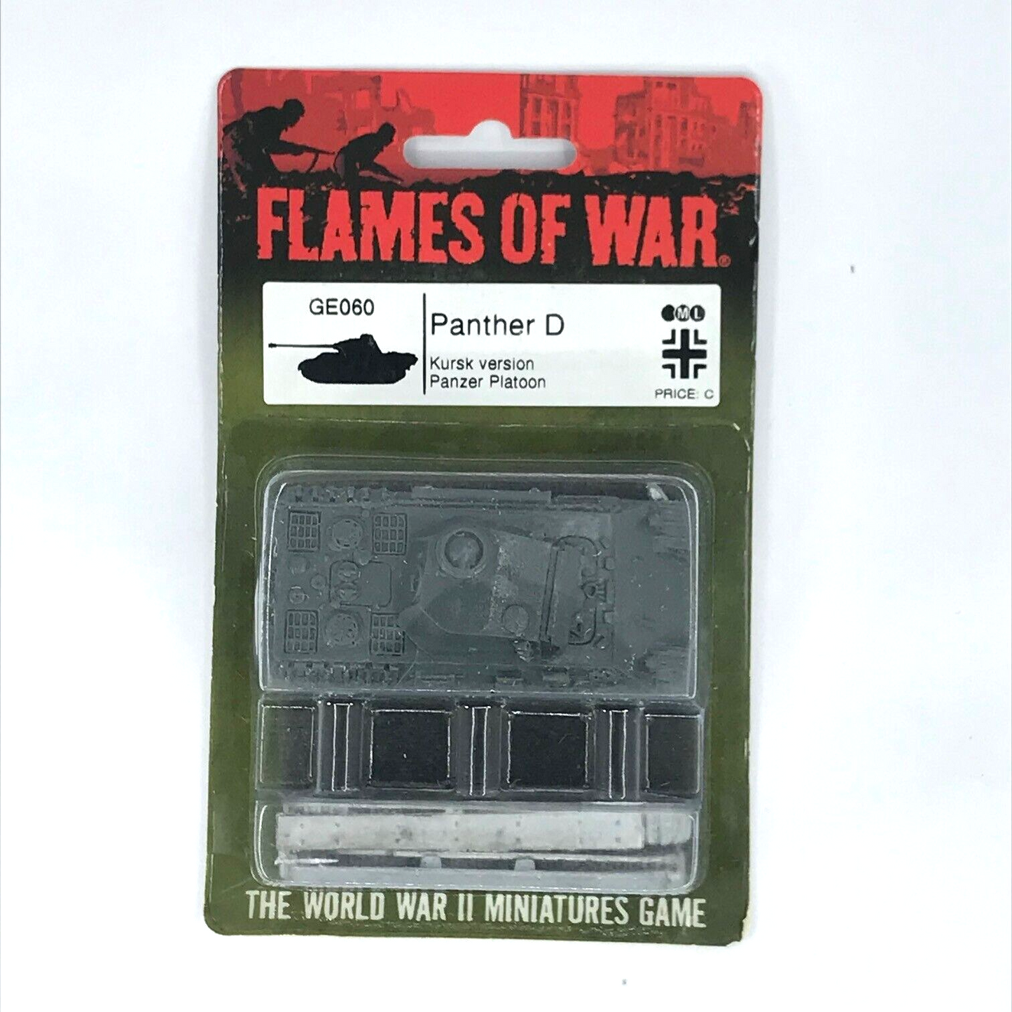 WW2 Axis German Panther Kursk Version Tank Blister - Flames of War C989