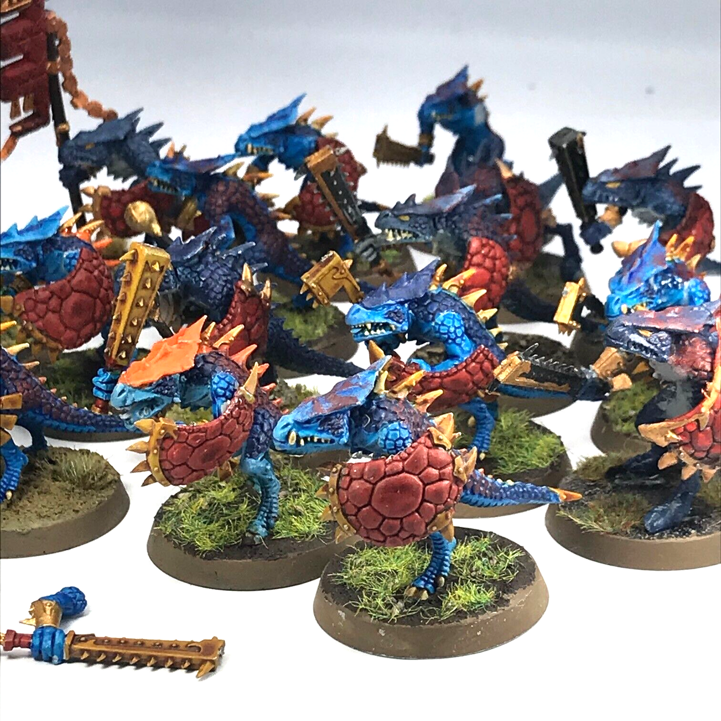 Lizardmen Saurus Warrior Bundle - Varying Condition - Warhammer Sigmar C1490