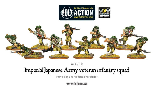 Japanese Veteran Infantry Squad - Brand New Warlord Games Bolt Action Miniatures