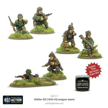 Waffen-SS Weapons Teams - Brand New - Warlord Games Bolt Action Miniatures