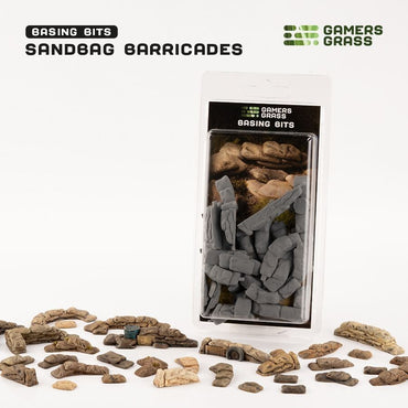 Sandbag Barricades - 1/56 / 28mm Scale Basing Bits - Brand New - Gamers Grass