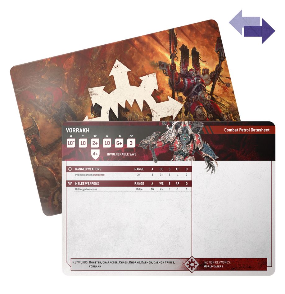 Pre-Order: World Eaters Datasheet Cards - Brand New - Warhammer 40K Games Workshop
