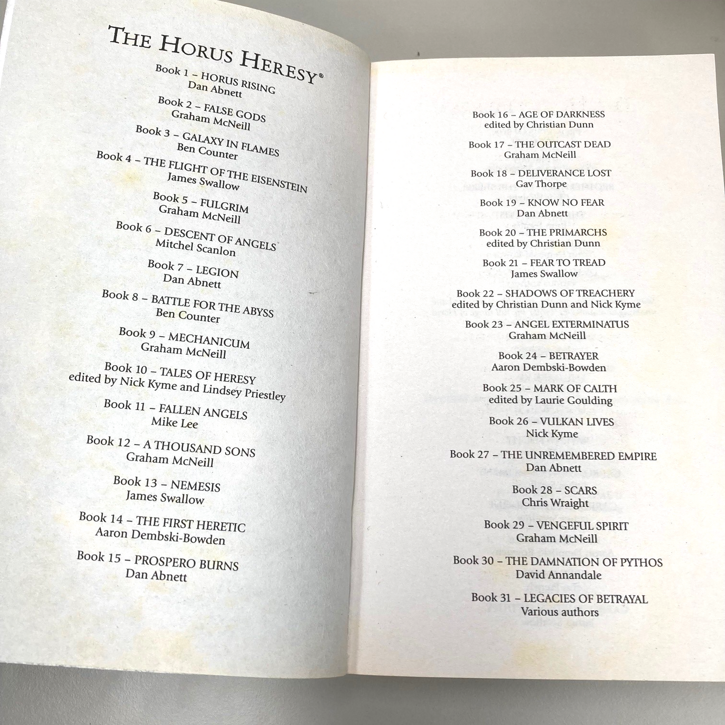 Damnation Of Pythos - David Annandale 2015 Black Library Horus Heresy M16