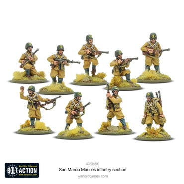 Italian San Marco Marines Infantry Section - Warlord Games Bolt Action