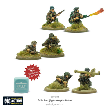 Fallschirmjager Weapons Teams - Brand New - Warlord Games Bolt Action Miniatures