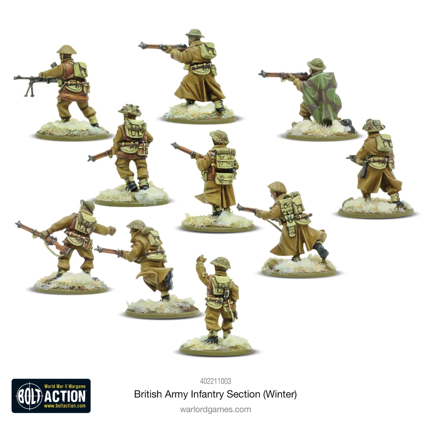 British Infantry Section (Winter) - Warlord Games Bolt Action Miniatures