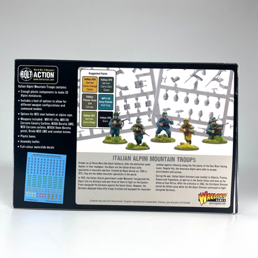 Italian Alpini Mountain Troops - Unassembled - Warlord Games Bolt Action W172