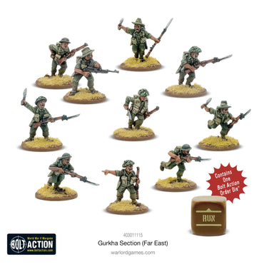 British Gurkha Section (Far East) - Brand New - Warlord Games Bolt Action