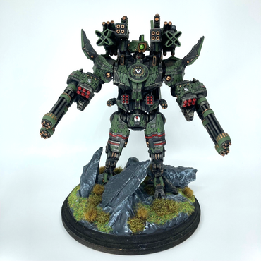 Large Robotic Titan Knight on Plinth Base - Serious Kitbash - Painted Model