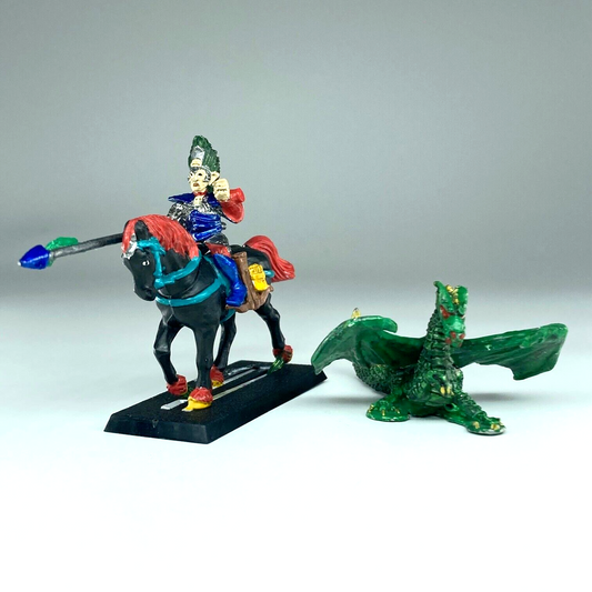 Dark Elf Rider with Dragon - Dark Elves - Warhammer Fantasy Classic Metal C5235