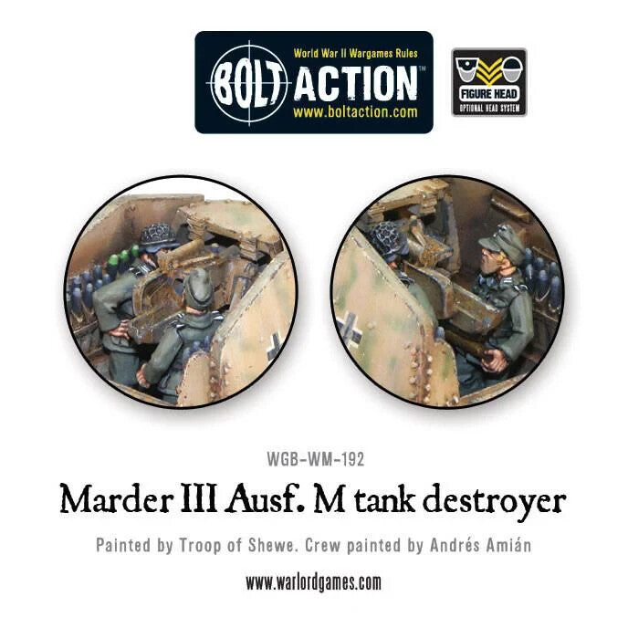 German Marder III AUSF. M Tank Destroyer - Warlord Games Bolt Action Miniatures