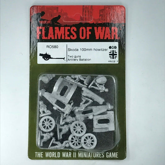 Metal German Axis Skoda 100mm Howitzer Blister WW2 - Flames of War C1240