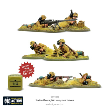 Italian Bersaglieri Weapons Teams - Warlord Games Bolt Action Miniatures