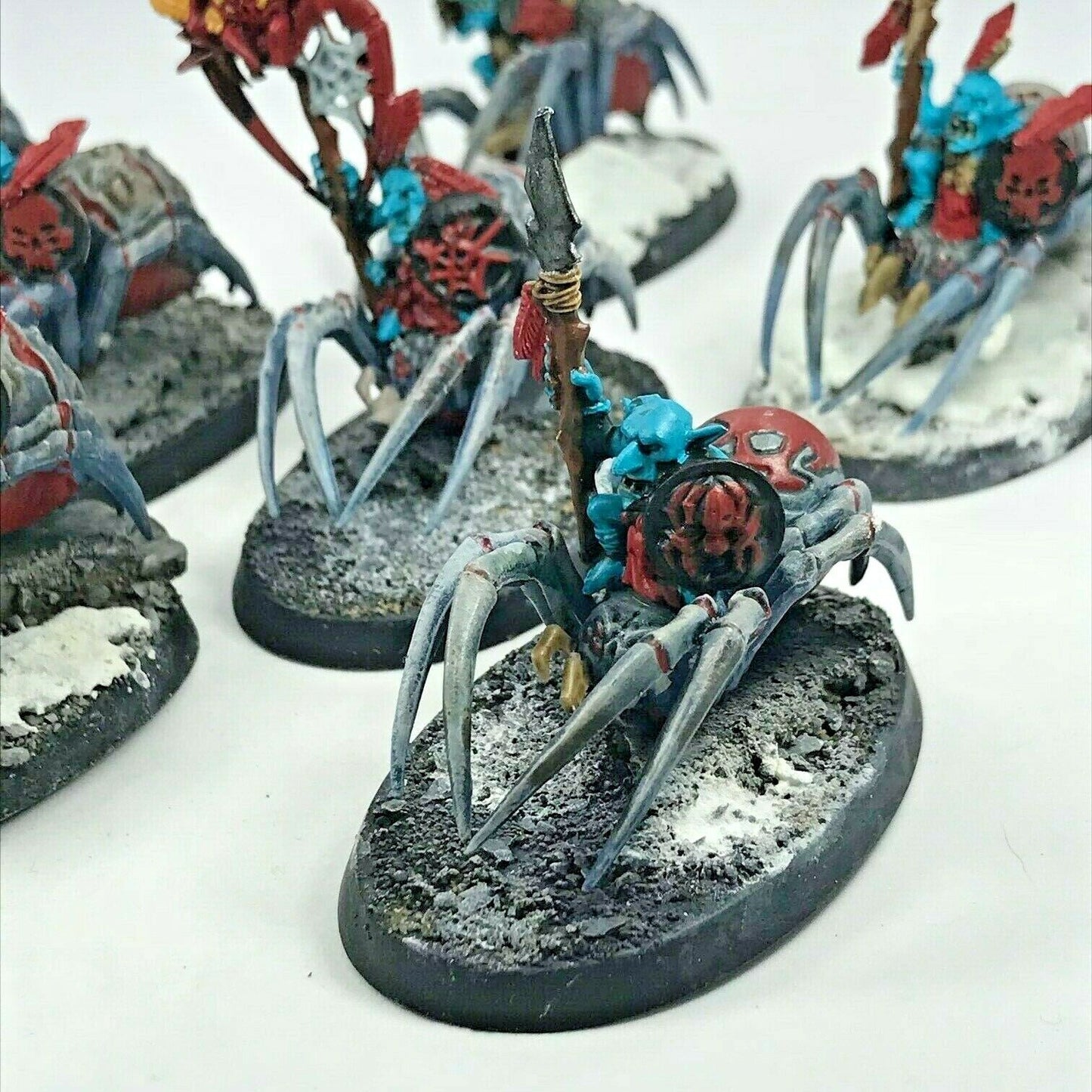 Grot Spider Riders Gloomspite Gitz Goblins - Painted - Warhammer Fantasy C1791