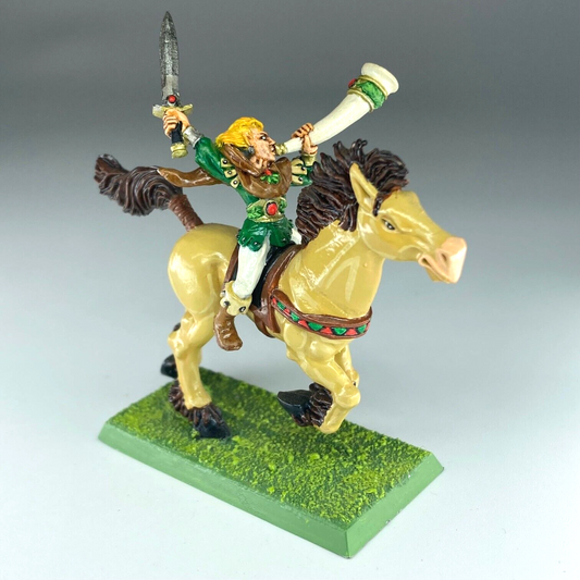 Wood Elf Glade Rider Musician - Painted - Warhammer Fantasy Part Metal C5307