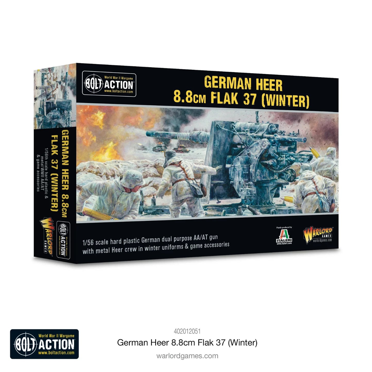 German Heer 8.8cm Flak 37 (Winter) - Warlord Games Bolt Action Miniatures