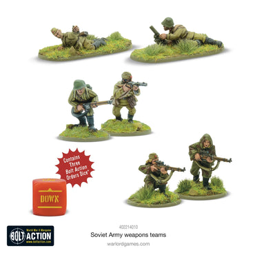 Soviet Army Weapons Teams - Brand New - Warlord Games Bolt Action Miniatures