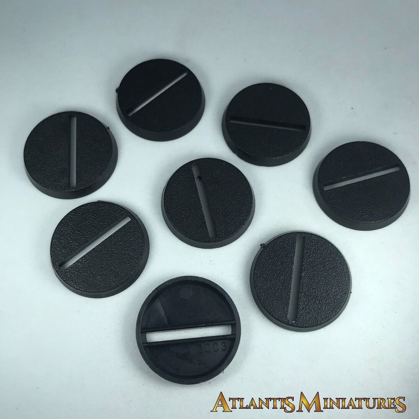 X8 Original GW 2003 25mm Bases Slotta - Warhammer 40K / Lord of the Rings X2829