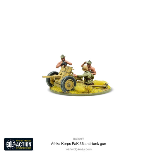 Afrika Korps PAK 36 Light Anti-Tank Gun - Warlord Games Bolt Action Miniatures