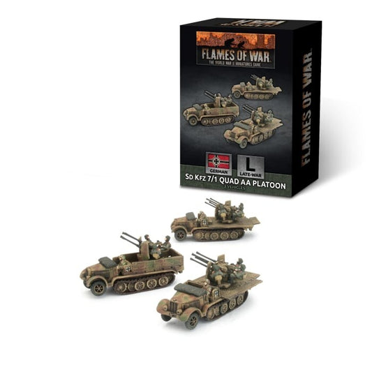 German SD KFZ 7/1 Quad AA Platoon - Late-War - Brand New - Flames of War