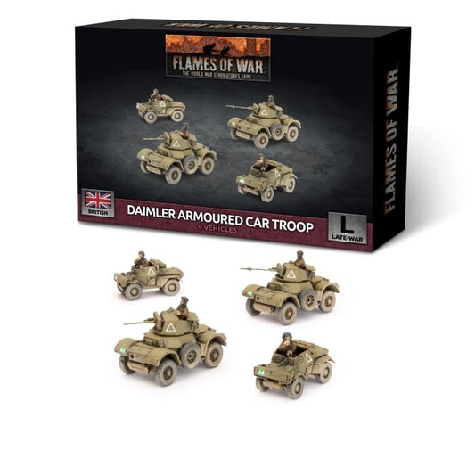 British Daimler Armoured Car Troop - Late-War - Brand New - Flames of War
