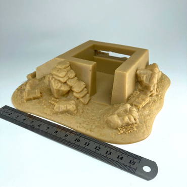 Bunker Building Terrain Scenery - Unpainted