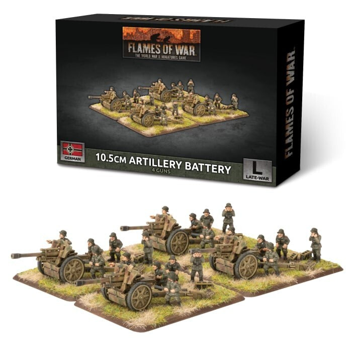 German 10.5cm Artillery Battery - Late-War - Brand New - Flames of War
