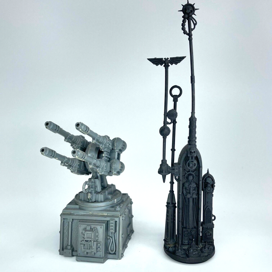 Aegis Defence Line Quad Gun And Vox Astra Militarum - GW Warhammer 40K C69
