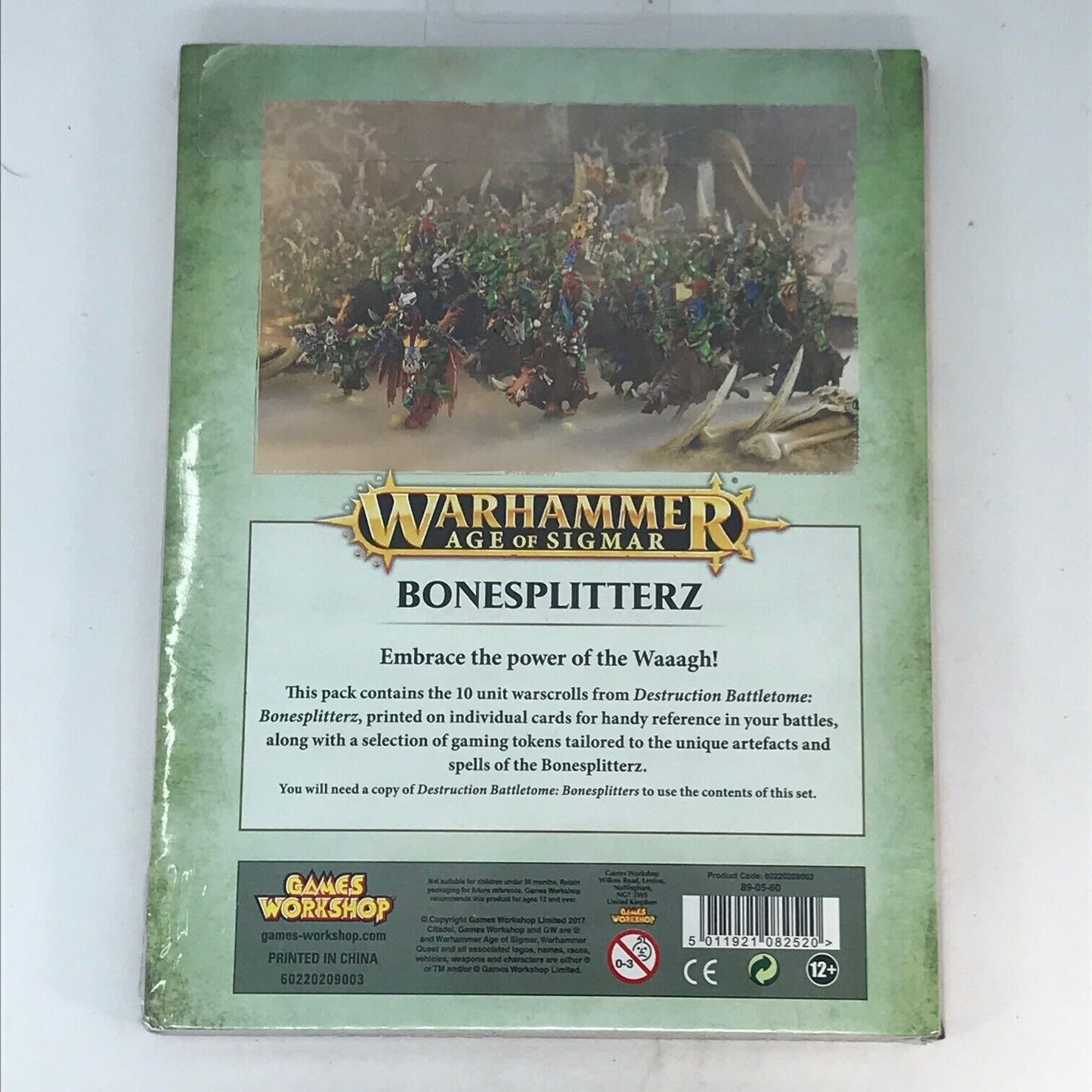 Warhammer Age of Sigmar - Warscroll Cards - Bonesplitterz Warhammer Fantasy M79