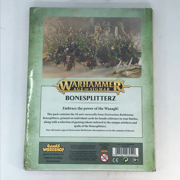 Warhammer Age of Sigmar - Warscroll Cards - Bonesplitterz Warhammer Fantasy M79