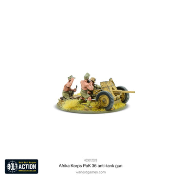 Afrika Korps PAK 36 Light Anti-Tank Gun - Warlord Games Bolt Action Miniatures