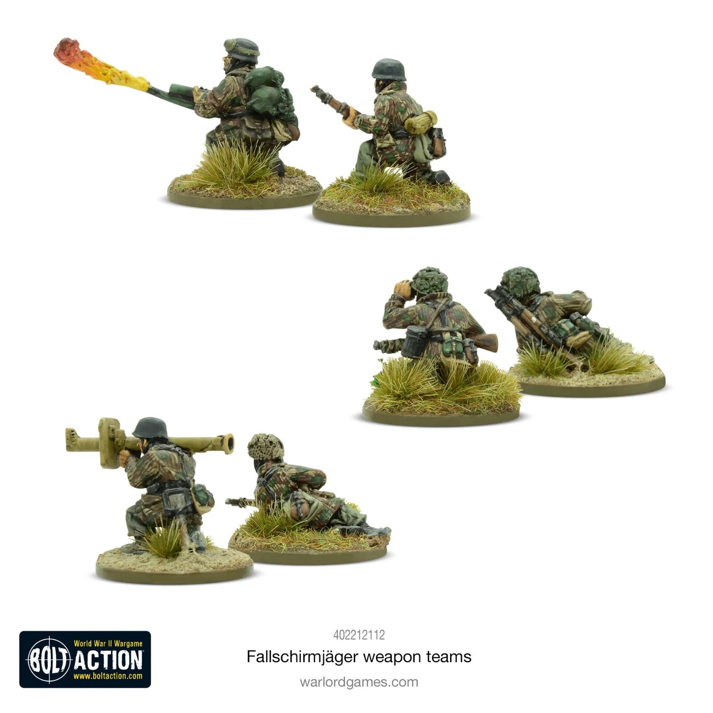 Fallschirmjager Weapons Teams - Brand New - Warlord Games Bolt Action Miniatures