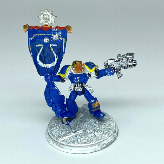 Ultramarines Standard Bearer Skullz Promotion - Warhammer 40K Metal X1161
