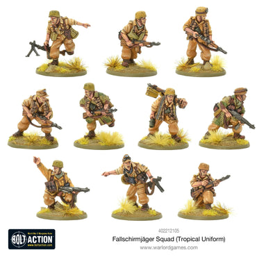 Fallschirmjager Squad (Tropical Uniform) - Warlord Games Bolt Action Miniatures