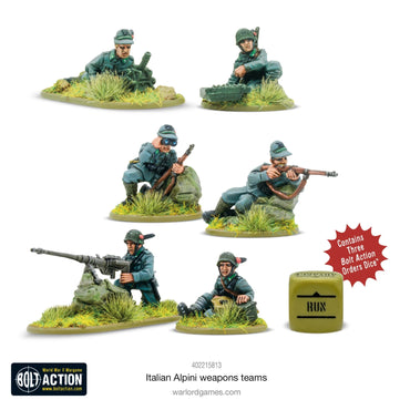 Italian Alpini Weapons Teams - Brand New - Warlord Games Bolt Action Miniatures