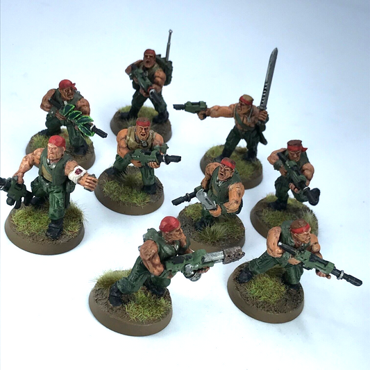 Imperial Guard Catachan Jungle Fighter Squad - Painted - Warhammer 40K C3828
