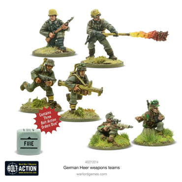 German Heer Weapons Teams - Brand New - Warlord Games Bolt Action Miniatures