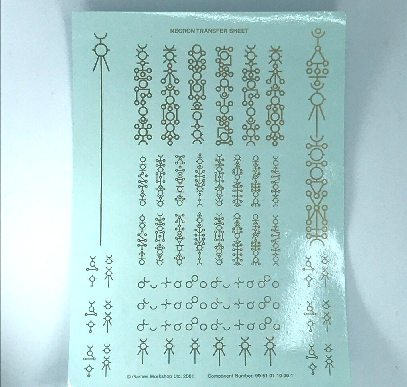 Necron Transfer Sheet Warhammer 40K Games Workshop T120