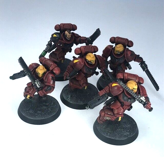 Blood Angels Assault Intercessors Space Marines - Painted - Warhammer 40K C3548