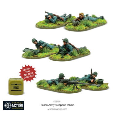 Italian Army Weapons Teams - Brand New - Warlord Games Bolt Action Miniatures