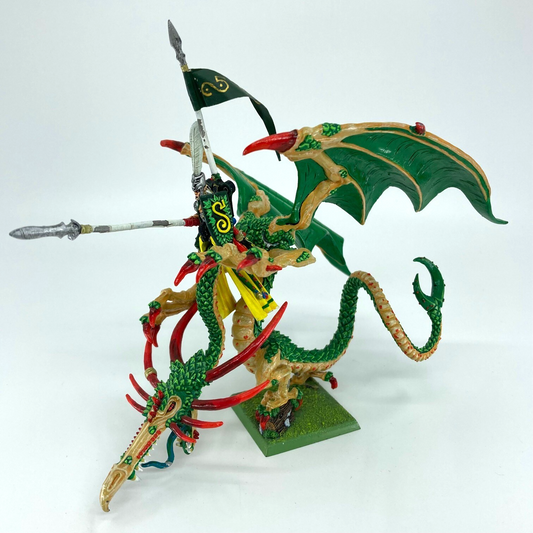 Wood Elf Forest Dragon - Wood Elves Warhammer Fantasy Painted Metal - Chipped