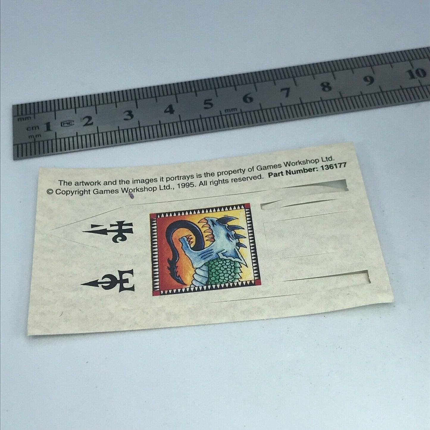 Classic Dark Elf Elves Banner Standard Command - Warhammer Fantasy X9521