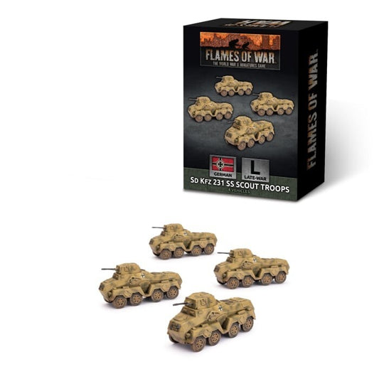 German SD KFZ 231 SS Scout Troops - Late-War - Brand New - Flames of War